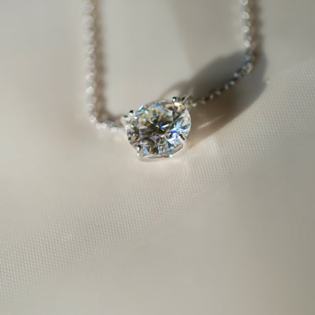ラウンドブリリアンカット 1ct (6.5mm〉ネックレス