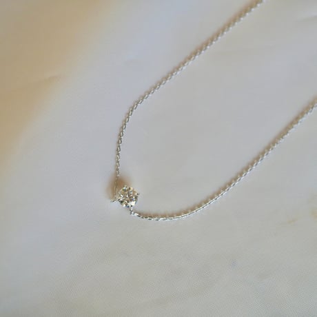ラウンドブリリアンカット0.5ct (5mm) ネックレス