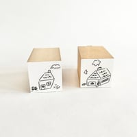 ねここさんとねこおさんのお家はんこ