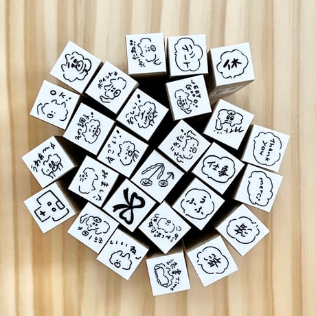 もふわちゃんの小さなはんこ（I〜P）