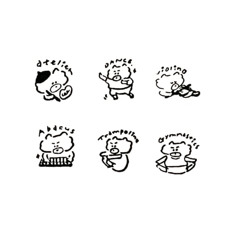もふわちゃんの習い事はんこC