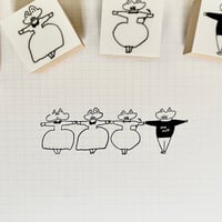 森のどうぶつハンコ（うさぎ・ねここ・りす）