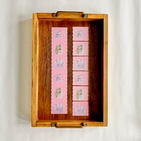 ちぎるカード1シート（ピンク色の布こもの）