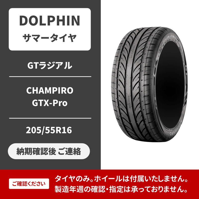DOLPHIN】サマータイヤ／GTラジアル・CHAMPIRO GTX-Pro | BYD A