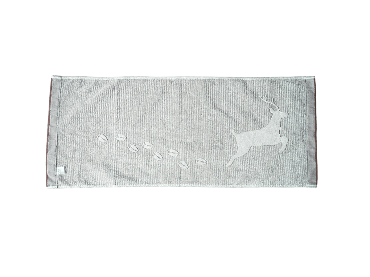 鹿フェイスタオル(チョコレート)【今治産】 | 鹿タオル専門店 in