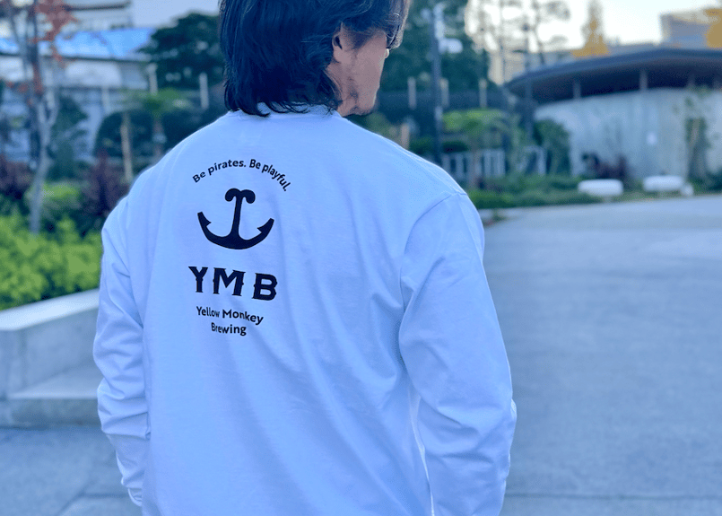 YMBロングT ホワイト XLサイズ (送料無料) | Yellow Monkey Brewing