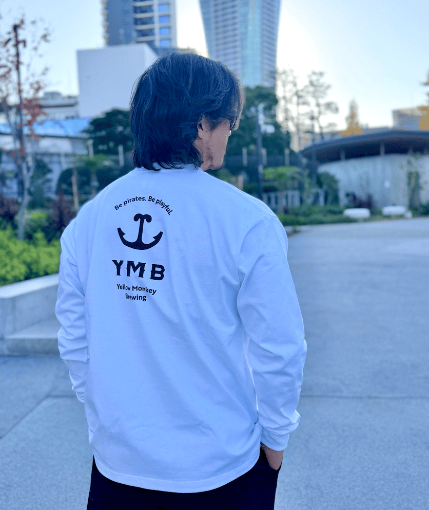 YMBロングT ホワイト XLサイズ (送料無料) | Yellow Monkey Brewing