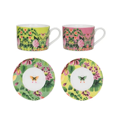 IKEBANA　ティーカップ＆ソーサー（2個セット）