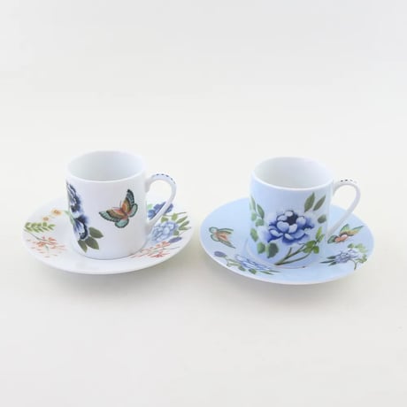 PORCELAINE DE CHINE　エスプレッソカップ＆ソーサー（2個セット）