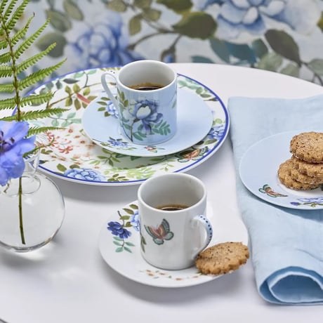 PORCELAINE DE CHINE　エスプレッソカップ＆ソーサー（2個セット）