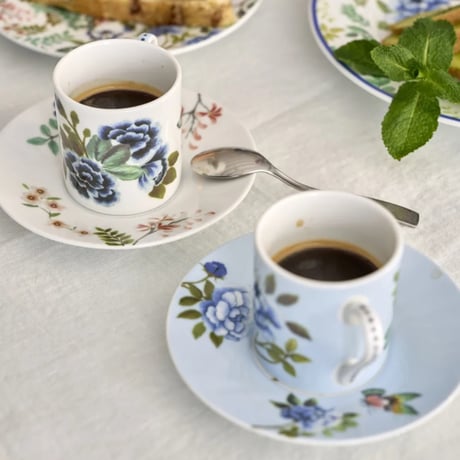 PORCELAINE DE CHINE　エスプレッソカップ＆ソーサー（2個セット）