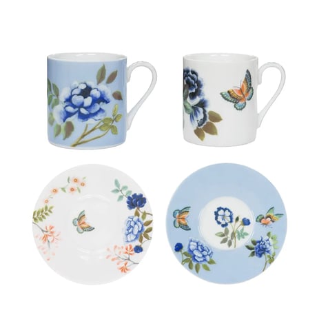 PORCELAINE DE CHINE　エスプレッソカップ＆ソーサー（2個セット）