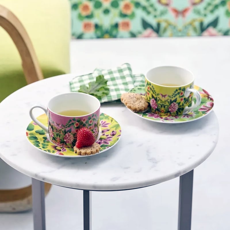 marimekko 花柄 ティーカップとソーサーセット　サマーセール‼️ marimekko 花柄 ティーカップとソーサーセット サマーセール