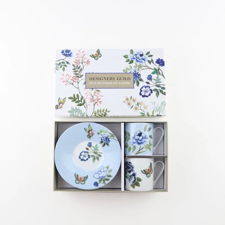 PORCELAINE DE CHINE　エスプレッソカップ＆ソーサー（2個セット）
