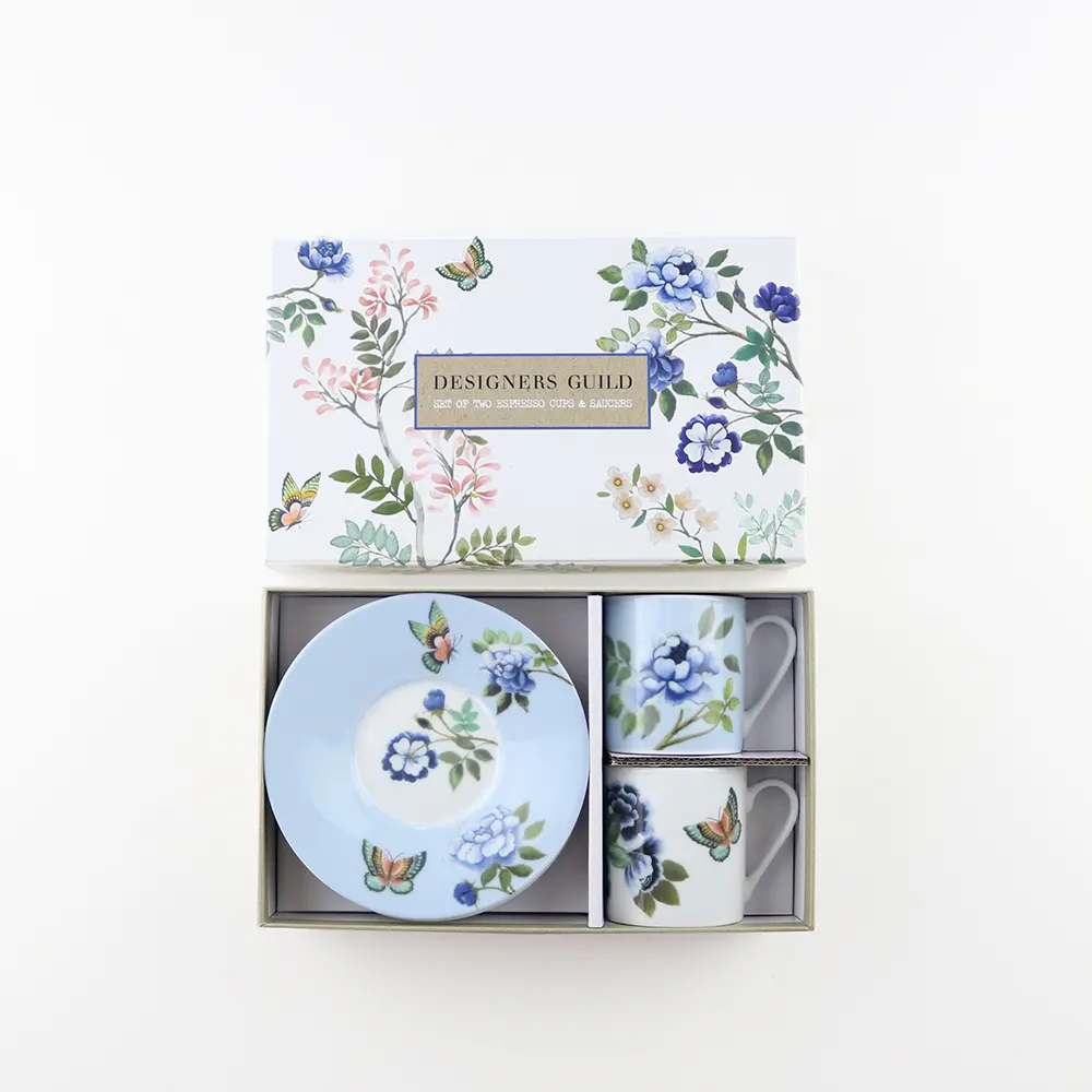 PORCELAINE DE CHINE エスプレッソカップ&ソーサー(2個セット PORCELAINE DE CHINE エスプレッソカップ&ソーサー(2個セット