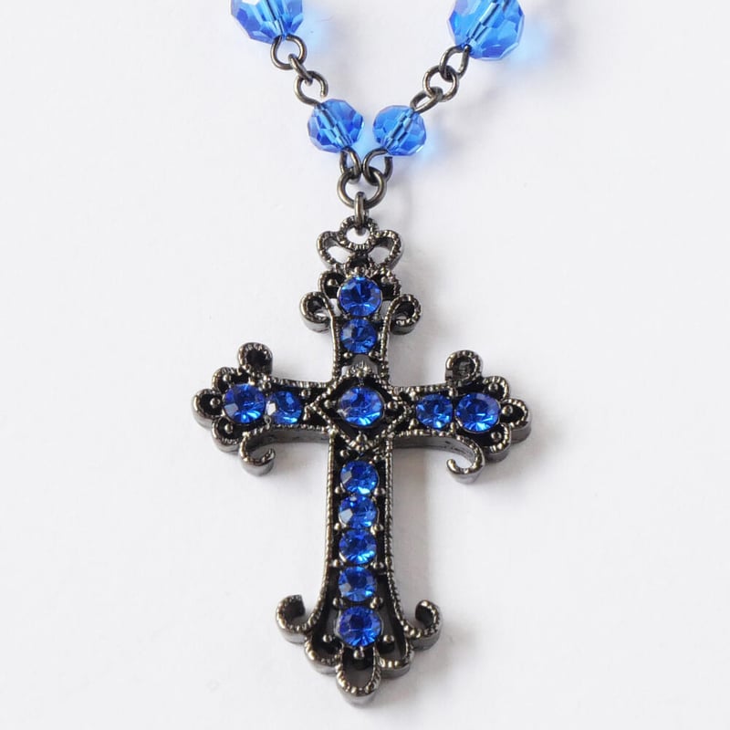 新品 BLACK&BLUE ブラックアンドブルー クロス ネックレス 十字架  