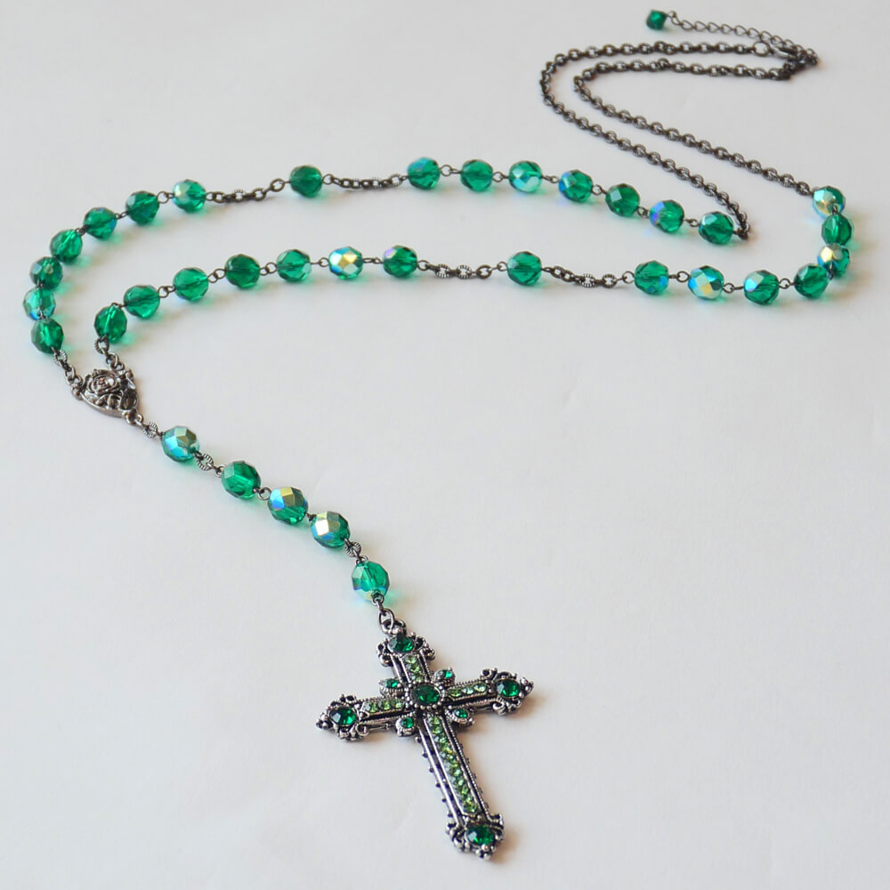 1024j フランス アンティーク ロザリオ クロス ペンダント コミュニオン 1024j フランス アンティーク ロザリオ クロス ペンダント コミュニオン