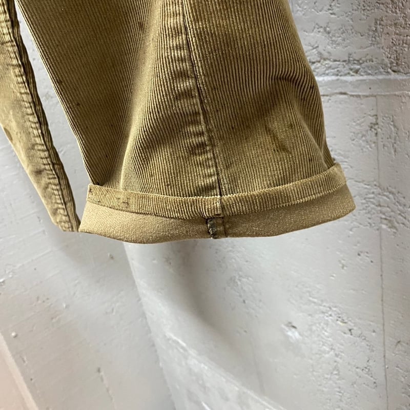 【70s白タブ519】深緑コーデュロイ W34L32 USA製ヴィンテージ 70s vintage LEVI'S 519 白タブ コーデュロイパンツ タロン