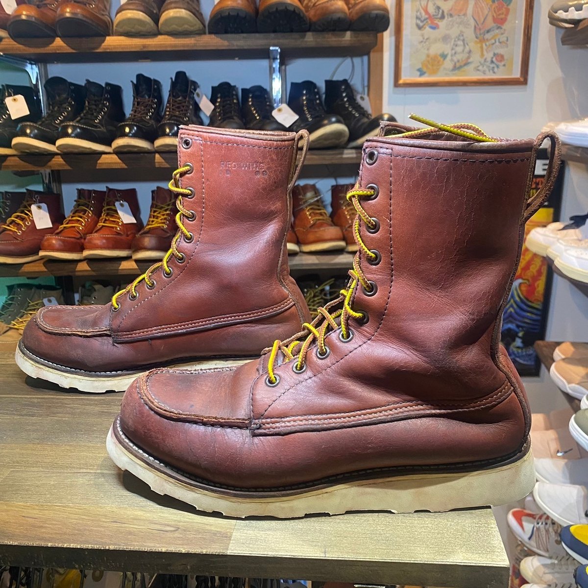 90's Vintage REDWING 877 半円犬タグ 金刺繍 Irish Setter 90's Vintage REDWING 877 半円犬タグ 金刺繍 Irish Setter