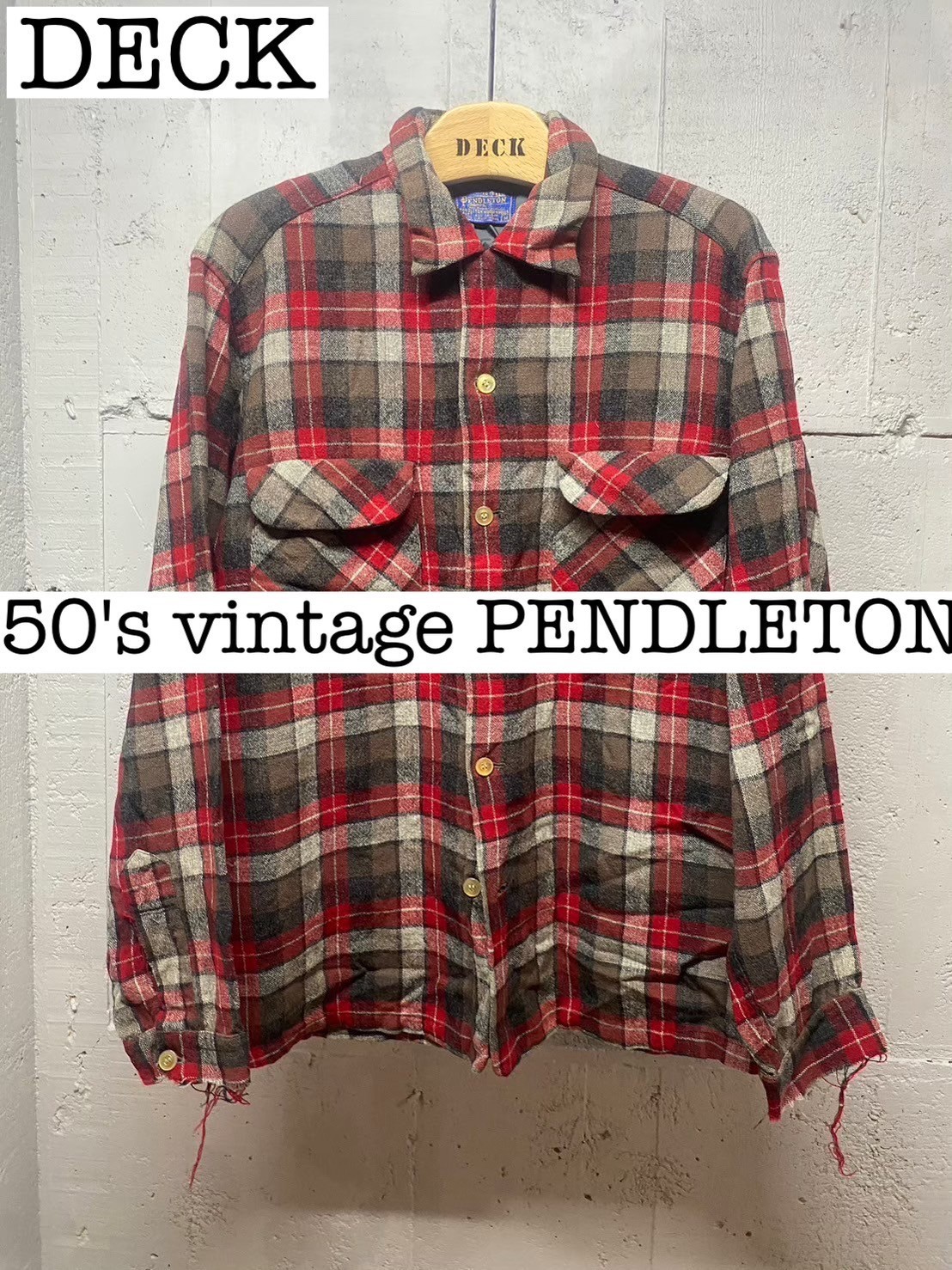 50s vintage ペンドルトン ウールシャツ ウールマークなし 50s vintage ペンドルトン ウールシャツ ウールマークなし