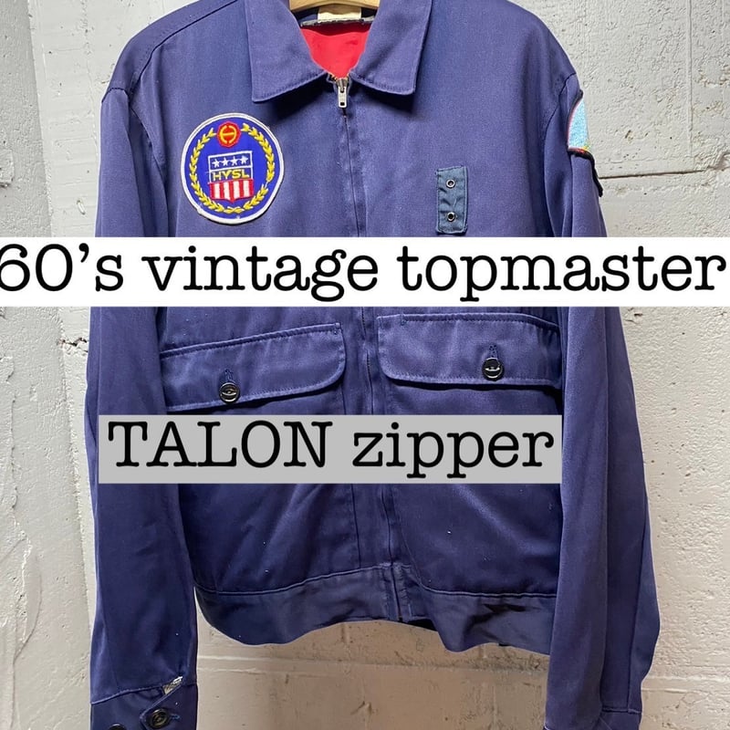 60s vintage ワーク ジャケット タロンジッパー 猫目ボタ OS014 60s vintage ワーク ジャケット タロンジッパー 猫目ボタ OS014