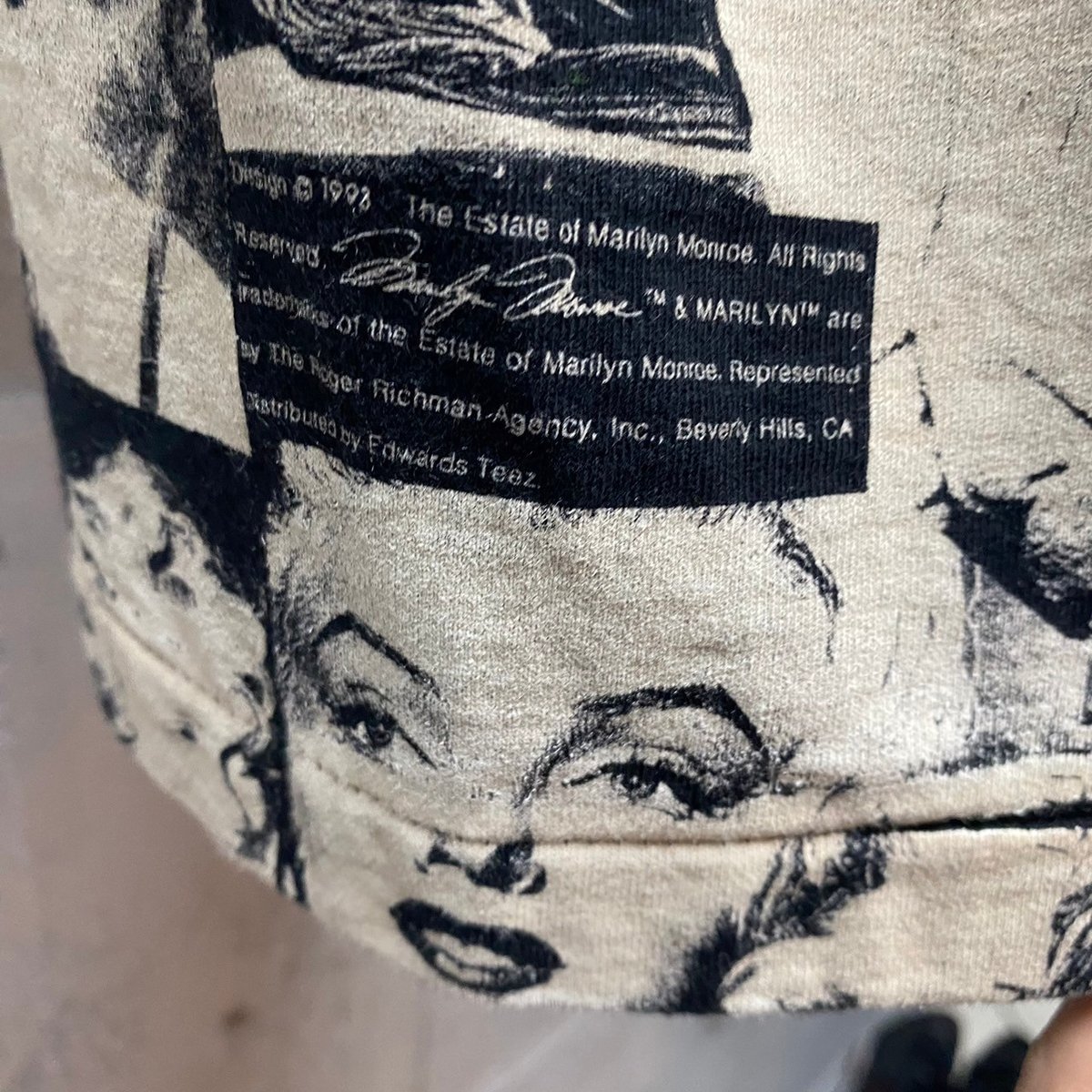 90s vintage マリリンモンロー 総柄 Tシャツ フルーツタグ