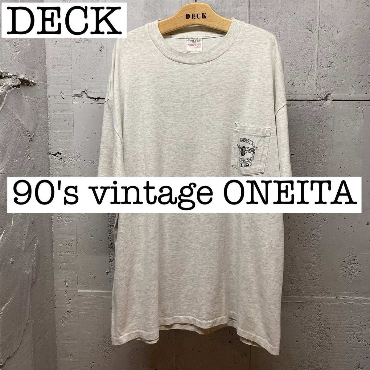 90s vintage ONEITA モーターサイクル 胸ポケTシャツ TS190 | DECK