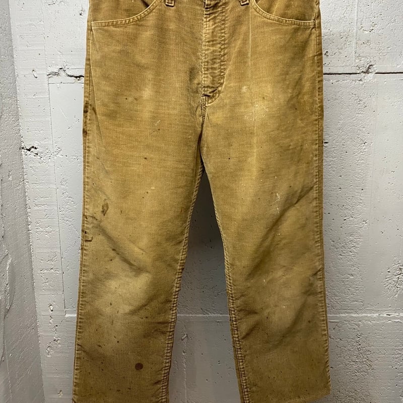 70s vintage LEVI'S 519 白タブ コーデュロイパンツ タロン