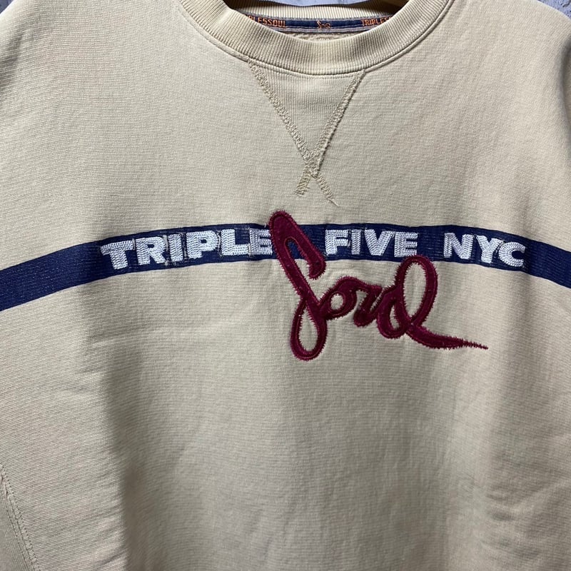 90s vintage トリプルファイブソウル NYC 刺繍 ロゴ スウェット