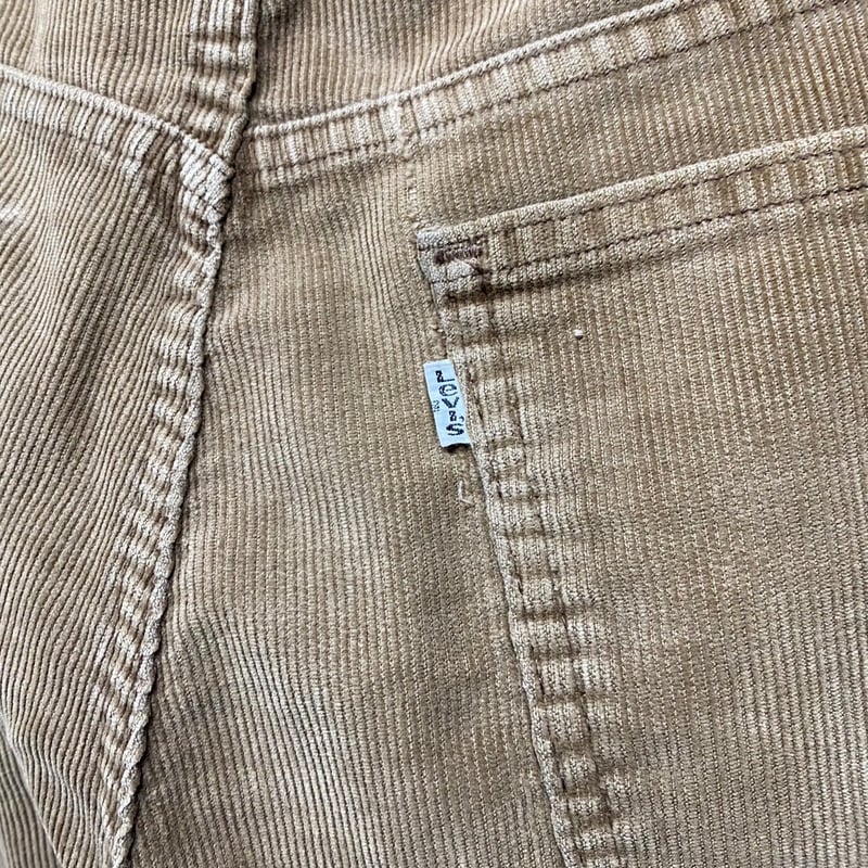 70s vintage LEVI'S 519 白タブ コーデュロイパンツ タロン