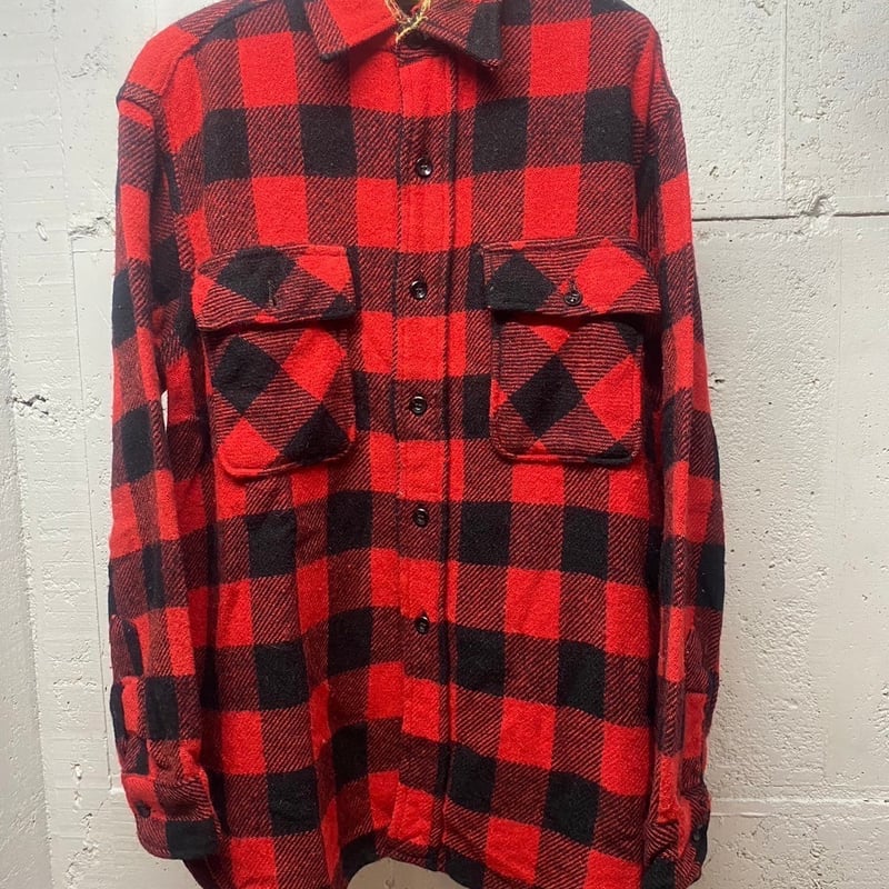 30s 40s ヴィンテージ シャツ ビンテージ 赤 マチ付き 40s vintage ROOMY RICHARD チェック ネルシャツ マチ付 SS008