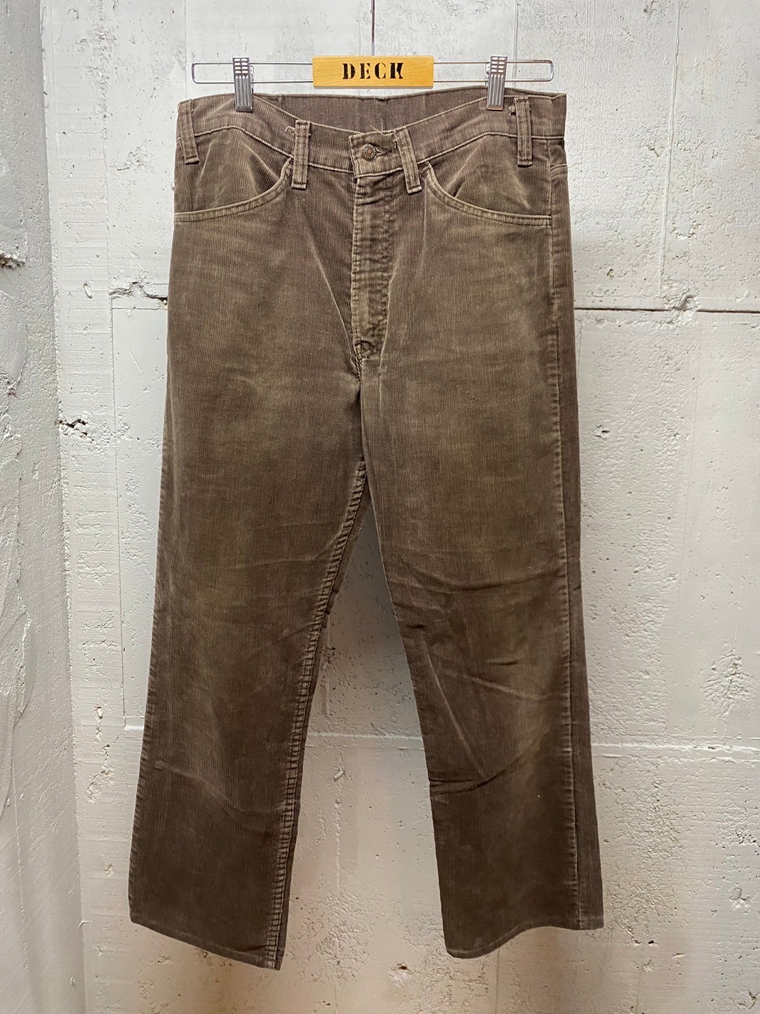 70s　Levi's 519 コーデュロイ 42TALON W32 ヴィンテージ 70s vintage LEVI'S 519 コーデュロイパンツ 白タブ PS055 | DECK