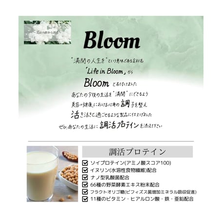 【Bloom】調活プロテイン(5月25日配送予定)420g