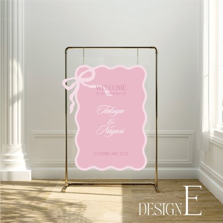 Welcome board  Ribbon