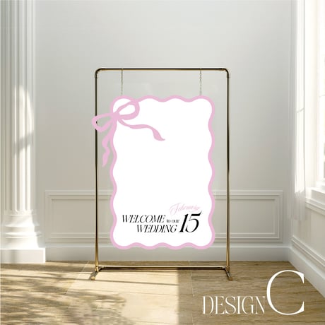 Welcome board  Ribbon