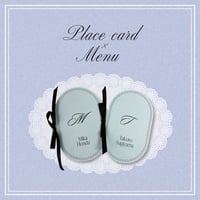 2つ折り席札＆メニュー表