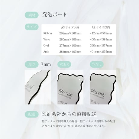 Welcome board  Ribbon