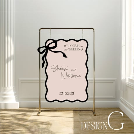 Welcome board  Ribbon