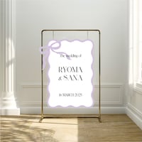 Welcome board  Ribbon