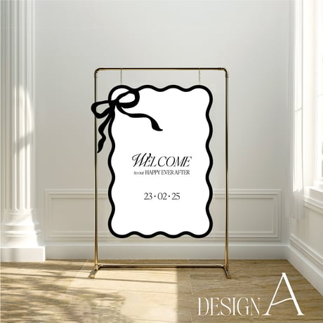 Welcome board  Ribbon