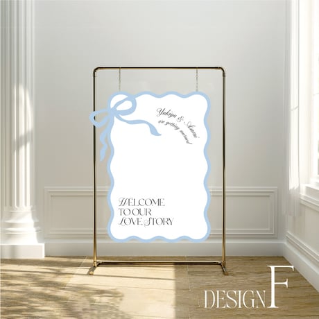 Welcome board  Ribbon