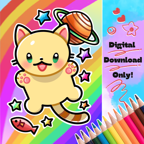 10 Kawaii Animals ぬりえ