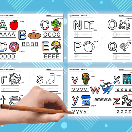 ABC アルファベット練習シート 【12ページ】