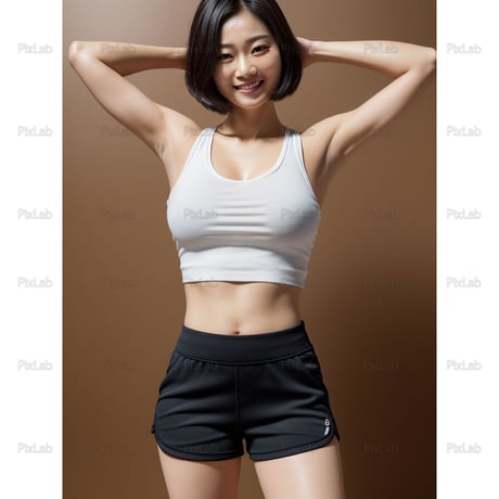 エクササイズ・女性・人物・9点セット・写真・JPG・PS004