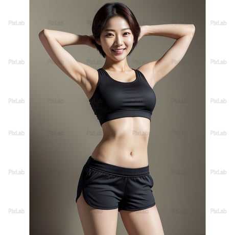 エクササイズ・女性・人物・9点セット・写真・JPG・PS004