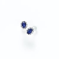 No.83　PTサファイヤピアス　計：1.00CT(0.5×2）