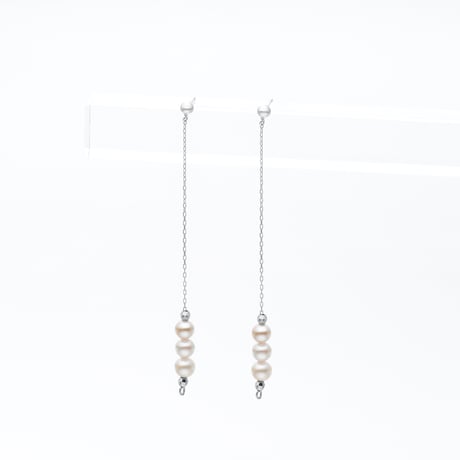 No.140　Ptアコヤ真珠2Wayピアス
