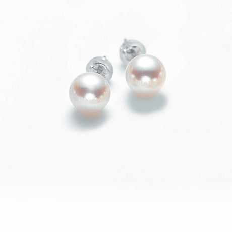 No.66　PTアコヤ真珠ピアス　8.0㎜
