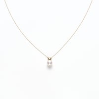 No.86　K18YGアコヤ真珠ペンダント2way　8.5㎜