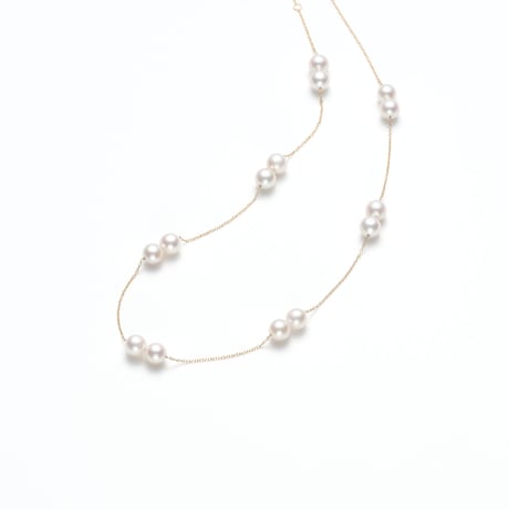 No.74　K18YGアコヤ真珠ネックレス5.5㎜